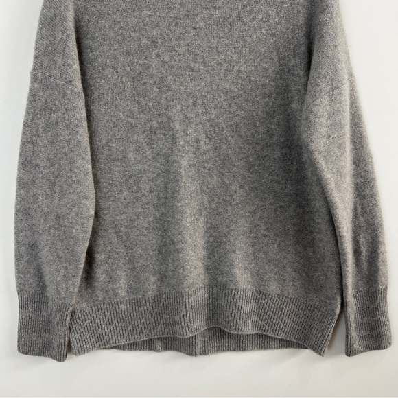Vince Boiled Cashmere Funnel Neck Pullover Sweater Gray Size Medium - Picture 8 of 11
